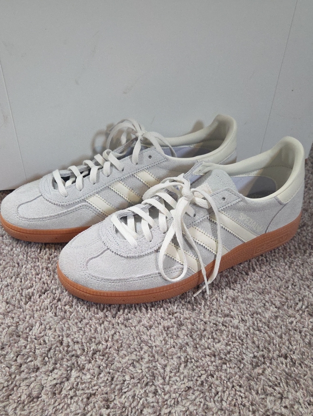 Casual Adidas SPEXIQL Suede Low-Top Sneakers in Light Gray with Gum Sole